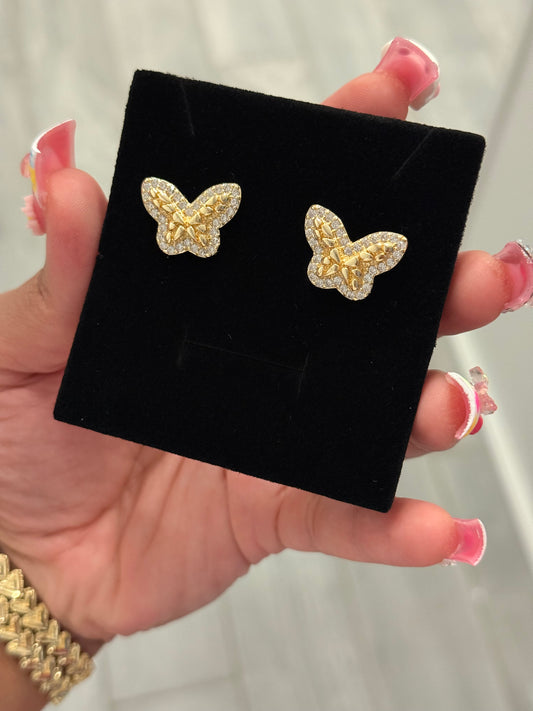 DIAMOND BUTTERFLY STUDS